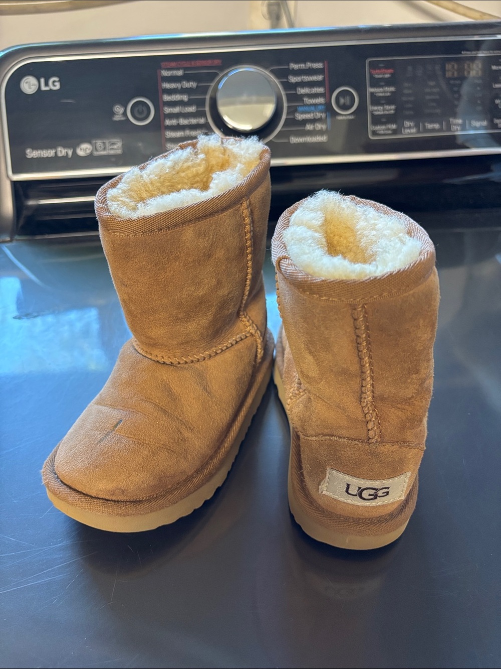 UGG Kids Chestnut Suede Sheepskin Boot